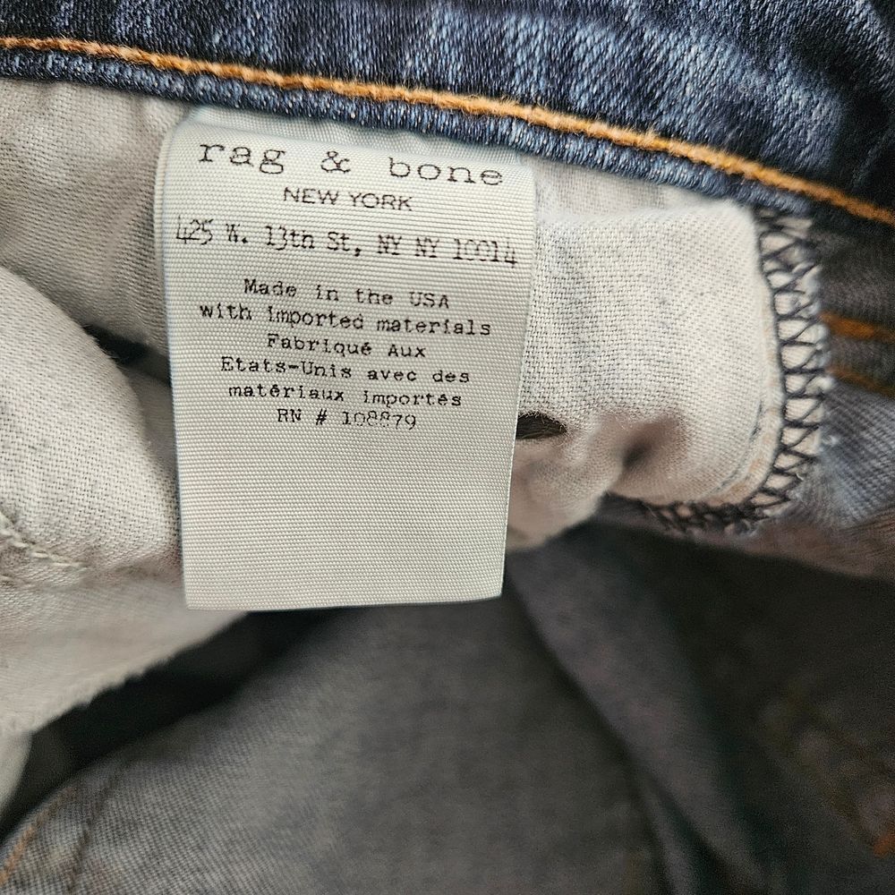 Rag & Bone "Dre" Slim Boyfriend Jeans - Size 26 - Yesler Wash - Picture 7 of 7